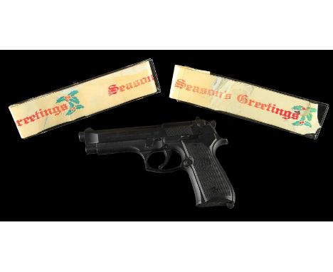 DIE HARD (1988) - John McClane's (Bruce Willis) Stunt Beretta and "Seasons Greetings" Tape John McClane's (Bruce Willis) Bere