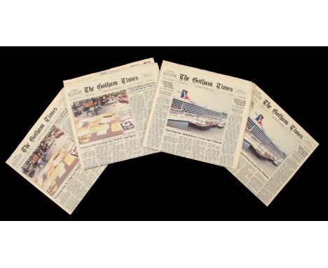 THE DARK KNIGHT RISES  (2012) - Gotham Times Newspapers A set of Gotham Times newspapers from the action film The Dark Knight