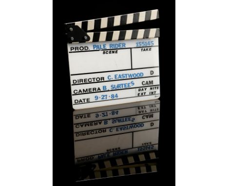 PALE RIDER (1985) - Clapperboard A clapperboard from Clint Eastwood's western Pale Rider. This clapperboard consists of an ac