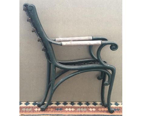 A pair of cast iron bench ends 