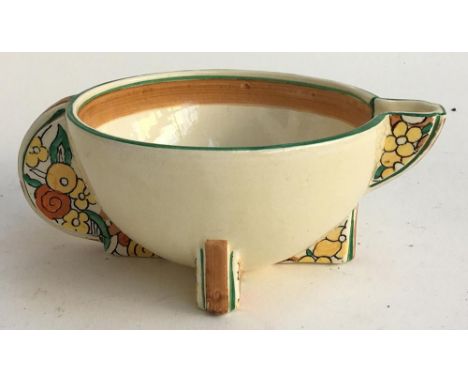 A Clarice Cliff Bizarre Art Deco floral pattern jug, marked to base, 6.5cmH 