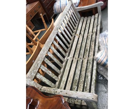A slatted garden bench, 184cmW 