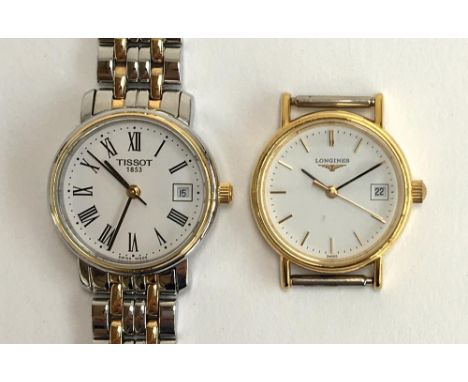 A Tissot bracelet watch, together with a Longines 
