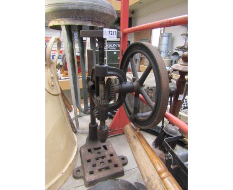 A vintage pillar drill 