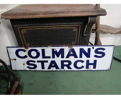 A "Colman's Starch" enamel sign, 62" x 16"    