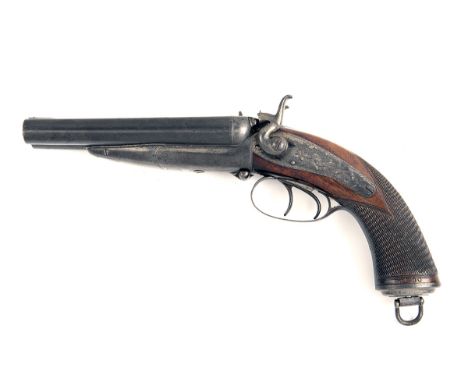 WILKINSON &amp; SON, LONDON A .577 (SNIDER) DOUBLE-BARRELLED HOWDAH-PISTOL, serial no. 7990, circa 1880, with 6 1/2in. rifled