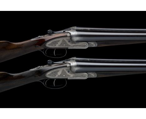 WILLIAM EVANS A PAIR OF 12-BORE SIDELOCK EJECTORS, serial no. 15028 / 9, for 1927, 28in. nitro barrels, the ribs engraved 'WI