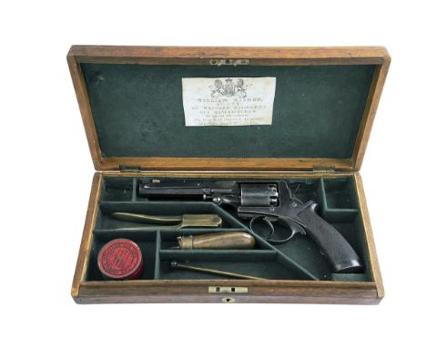 W. BISHOP, LONDON A CASED 54-BORE PERCUSSION FIVE-SHOT REVOLVER, MODEL 'ADAM'S PATENT', serial no. B19153, circa 1858, with b