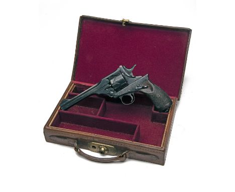 WEBLEY, BIRMINGHAM A CASED .455 SEMI-AUTOMATIC REVOLVER, MODEL '1901 FOSBERY', serial no. 442, circa 1904, with 6in. sighted 