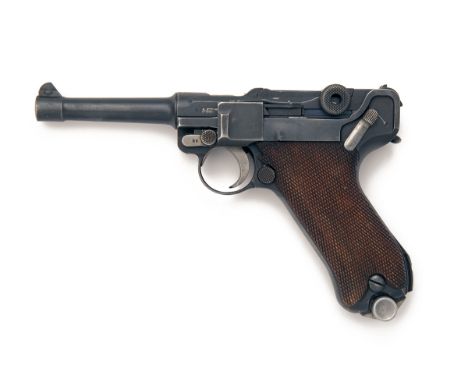 DWM, GERMANY A 9mm (PARA) SEMI-AUTOMATIC SERVICE-PISTOL, MODEL 'P08 LUGER DOUBLE-DATE', serial no. 609, dated on the breech f