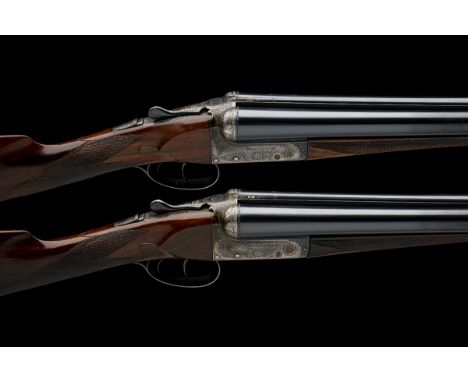 WEBLEY & SCOTT A PAIR OF 12-BORE 'MODEL 702' BOXLOCK EJECTORS, serial no. 141552 / 3, for 1971, 27in. nitro barrels, the ribs