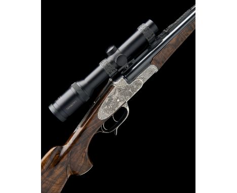 H. SCHEIRING A FINE .375 H&H MAGNUM (RIMLESS) JAEGER PATENT PUSH-FORWARD UNDERLEVER SIDELOCK EJECTOR DOUBLE RIFLE, serial no.