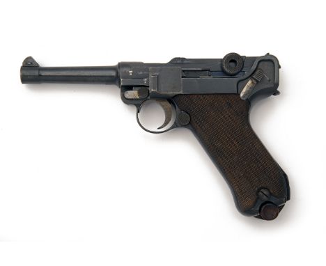 DWM, GERMANY A 9mm (PARA) SEMI-AUTOMATIC SERVICE-PISTOL, MODEL 'P08 LUGER', serial no. 3895, dated for 1916, with blued 4in. 