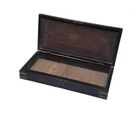 A MAHOGANY CASE CARCASS FOR A PAIR OF DUELLING-PISTOLS, first quarter of the 19th century, measuring externally 19 1/4in. x 9