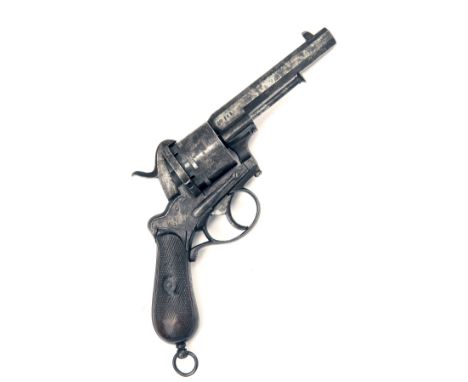 A .44 PINFIRE REVOLVER, UNSIGNED, MODEL 'SYSTEM LEFAUCHEUX', serial no. 281, Almost certainly produced in Belgium but with Bi