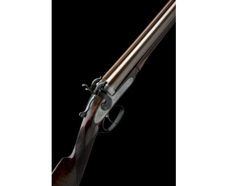 WESTLEY RICHARDS A 12-BORE 1865 PATENT BAR-IN-WOOD TOPLEVER HAMMERGUN, serial no. 4615, circa 1870, 30in. nitro reproved dama