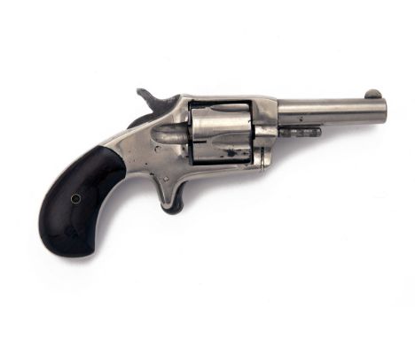 A .38 RIMFIRE FIVE-SHOT REVOLVER, UNSIGNED, MODEL 'CONQUEROR', no visible serial number, circa 1885, with round 2 7/8in. barr