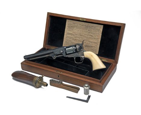 COLT, LONDON A .36 PERCUSSION REVOLVER, MODEL '1851 LONDON NAVY', serial no. 2617, WITH LATER CASE, for 1853, with blued octa