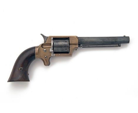URLINGER, USA A RARE .32 RIMFIRE SIX-SHOT REVOLVER WITH BRASS FRAME, serial no. 591, circa 1861-62, with 5in. octagonal barre