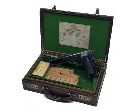 COLT, USA A CASED .38 (RIMLESS SMOKELESS) SEMI-AUTOMATIC PISTOL, MODEL '1902 MILITARY', serial no. 37395, for 1915, with 6in.