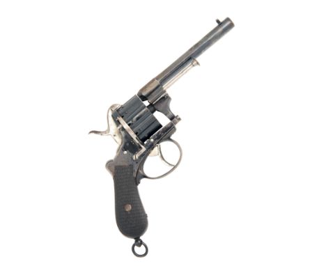 MASU, LONDON A CASED 7mm TWELVE-SHOT PINFIRE POCKET-REVOLVER, no visible serial number, circa 1865, with blued round 4 3/4in.