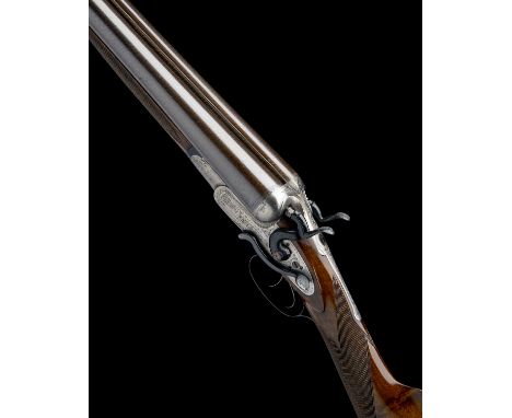 J. MANTON (LONDON) AN 8-BORE (82MM) DOUBLE-BARRELLED SIDELEVER HAMMERGUN, no visible serial number, 34 1/4in. shortened nitro