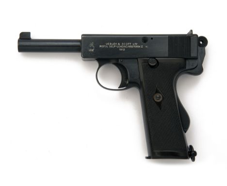 WEBLEY & SCOTT, BIRMINGHAM A .455 (AUTO) SEMI-AUTOMATIC SERVICE-PISTOL, MODEL 'MKI 'N'', serial no. 558, for 1913, with 5in. 