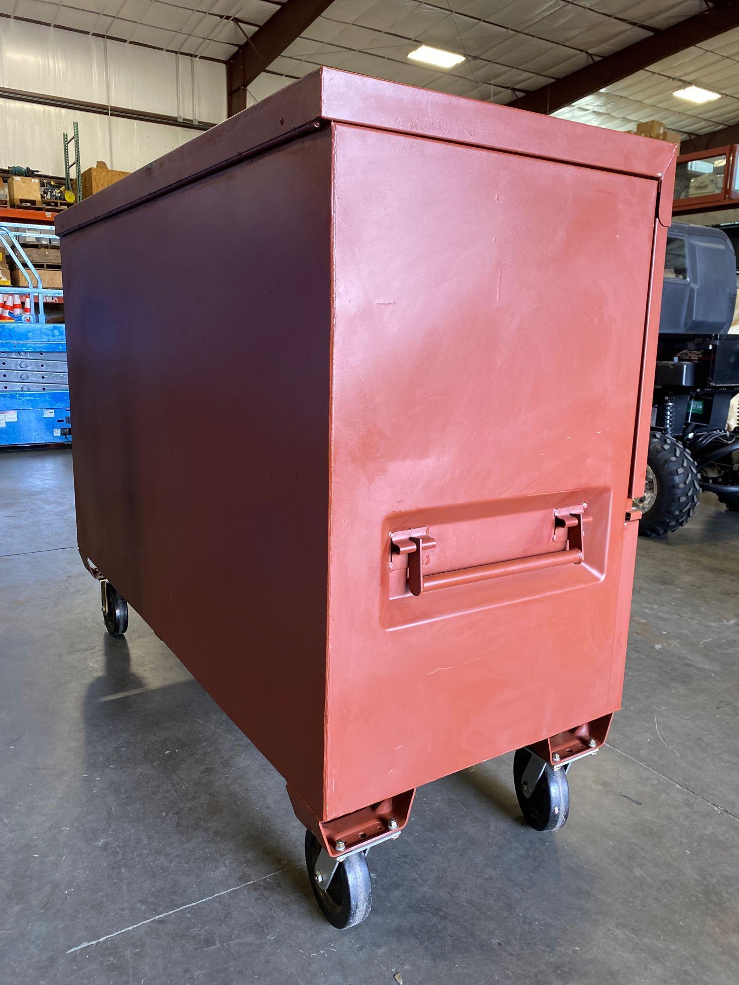 LARGE INDUSTRIAL JOB BOX ON WHEELS