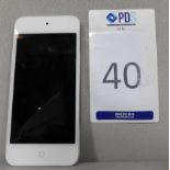 Apple iPod Touch, 6th Generation, Silver, Model Number: A1574, Serial Number: DJ6ST04BGGK5 (
