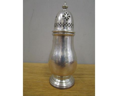 A Mappin &amp; Webb silver sugar caster, Sheffield hallmarks, weight 191.95g 