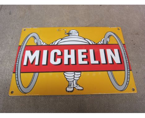 A reproduction Michelin enamel sign, 30cm x 20cm