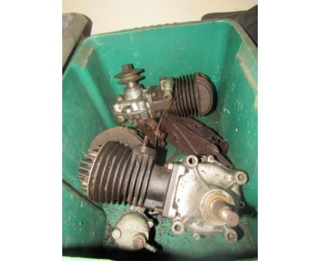 Two boxes of motorcycle engine spares 
