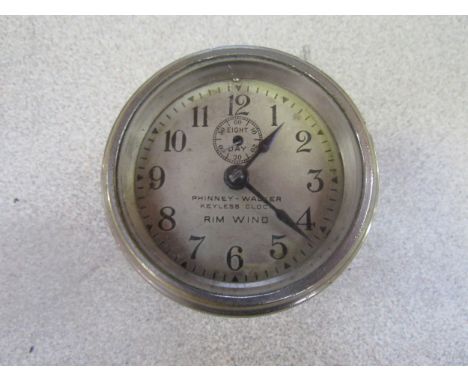 Phinney-Walker keyless rim wind dash clock a/f 