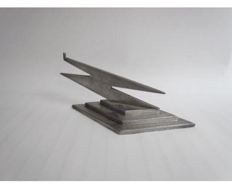 An alloy Art Deco style mascot stand 
