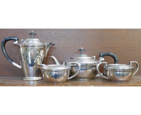 A four piece Art Deco tea service