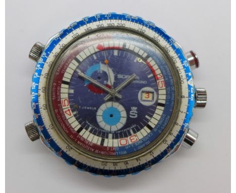 A Sorna Chronograph wristwatch head