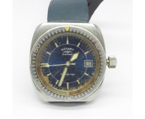 A Rotary automatic Aquaplunge wristwatch with date, dial a/f