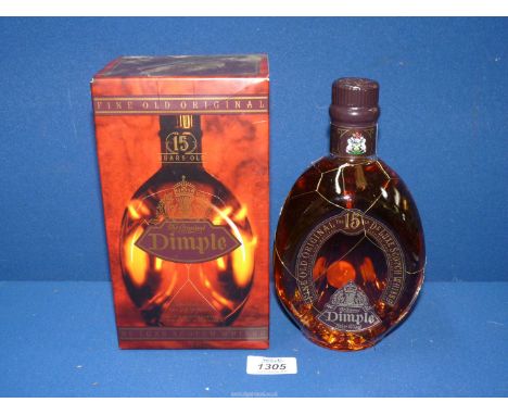 A bottle of Dimple Scotch Whisky, 15 year old sealed and boxed, 70cl.