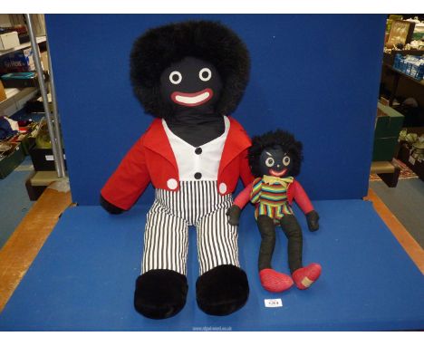A large colourful Soft Toy "Golly" and a smaller one by Wendy Boston Notice from the the-saleroom.com: These items are listed