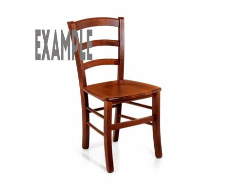 Two light walnut side chairs (2)