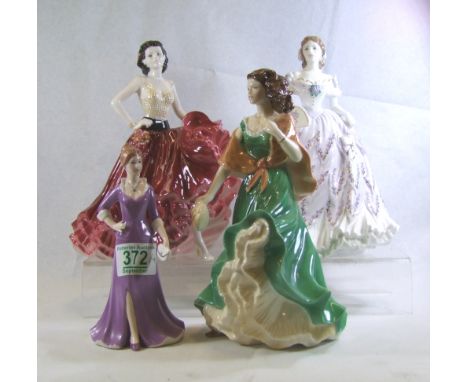 Royal Worcester figures Last Waltz and Cathy together with Coalport figure Patricia and a Leonardo figure (4) 