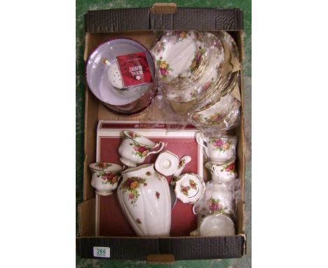 A collection of Royal Albert Old Country Roses china including flour sifter, cake-stand,cups and saucers, etc (30)