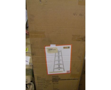 Living solutions white corner ladder shelf