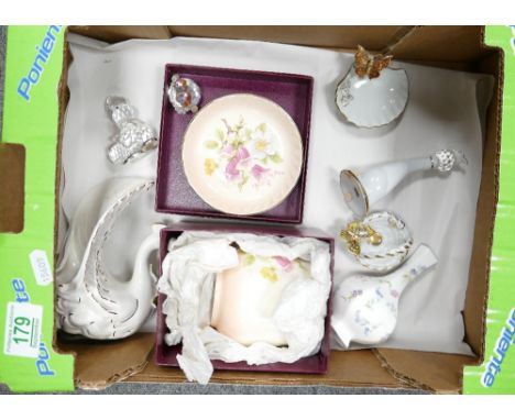 A mixed collection of items to include Swarovski figures, Royal Worcester etc