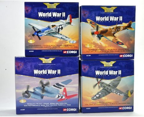 Corgi Diecast Model Aircraft comprising 4 boxed issues including 1/72 No. AA33801 P47D Thunderbolt, No. AA31904 Supermarine S
