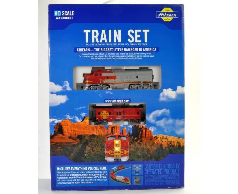 Model Railway comprising Athearn HO Warbonnet Train Set. Appears excellent and unused. 