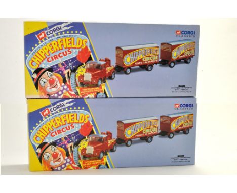 Corgi Diecast issues comprising Chipperfields Circus, No. 97915 Scammell Highwayman and Trailers x 2. Both excellent in boxes