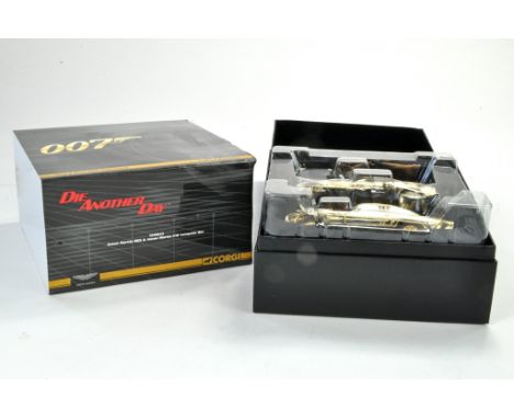 James Bond 007 Limited Edition comprising Corgi No. CC99171 Aston Martin DB5 and Aston Martin V12 Vanquish Set, Gold Plated. 