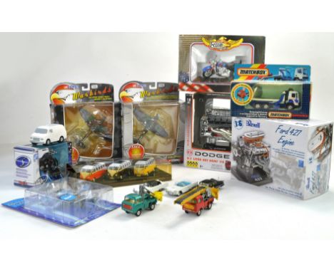 Assorted Diecast group comprising various interesting issues including Matchbox and Corgi also plus Revell and Hawk engine is