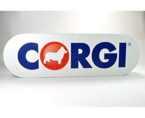 Corgi Large Metal Shop Display Sign, as hung from shop window. Excellent. 
